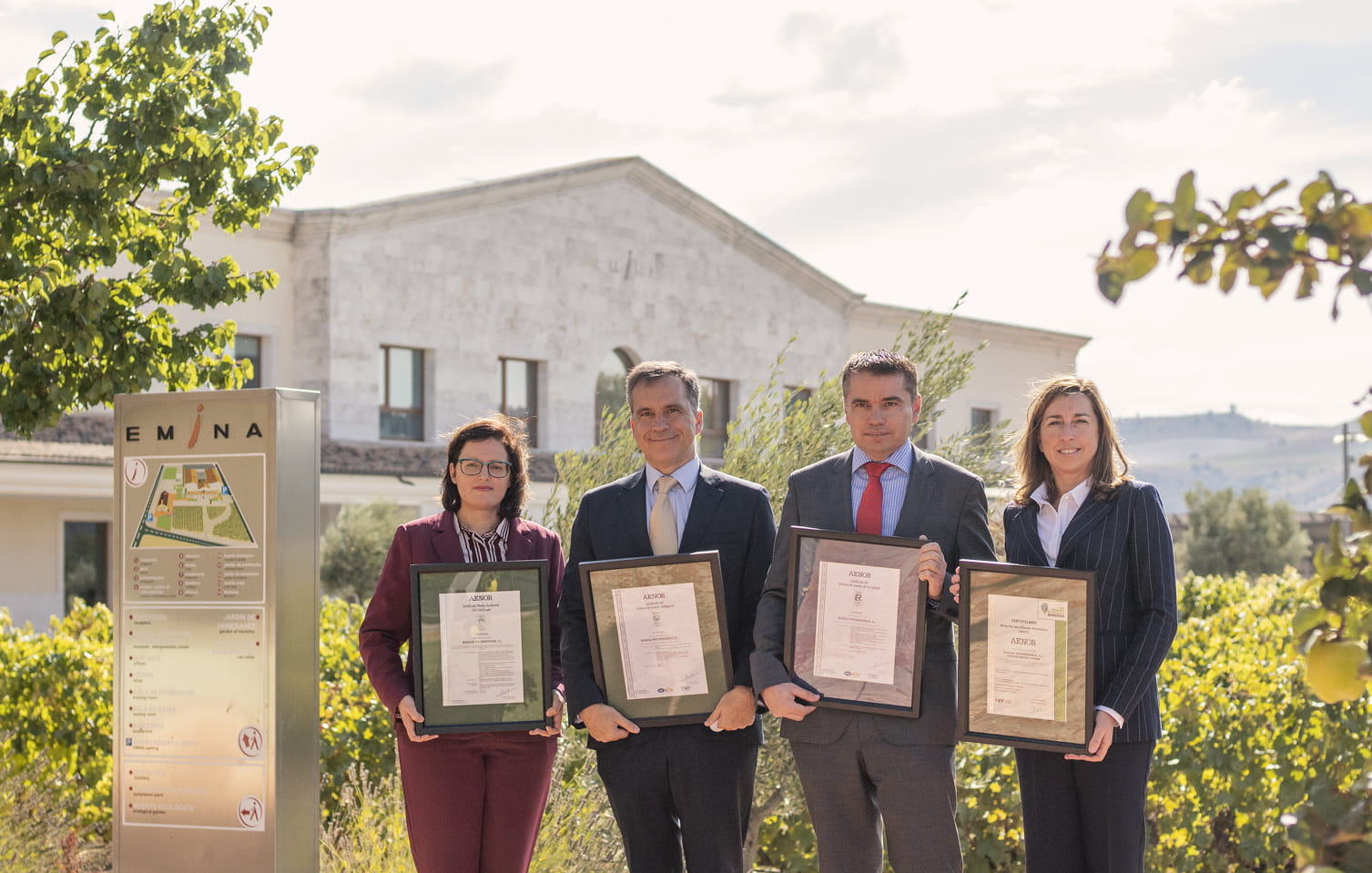 La apuesta sostenible de Matarromera obtiene cuatro certificados de AENOR